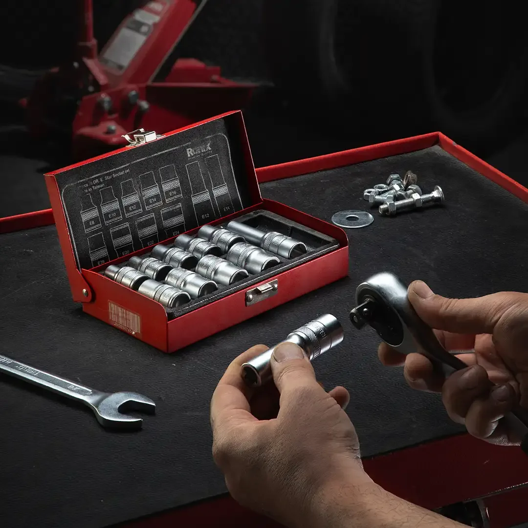 E Socket Set(11pcs)-1/2 inch