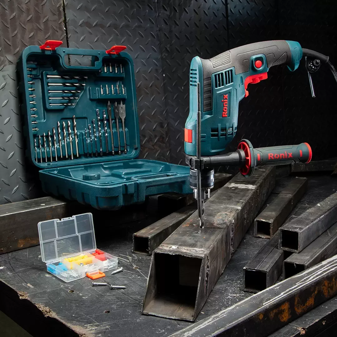 52Pcs Impact Drill Kit-750W-13mm