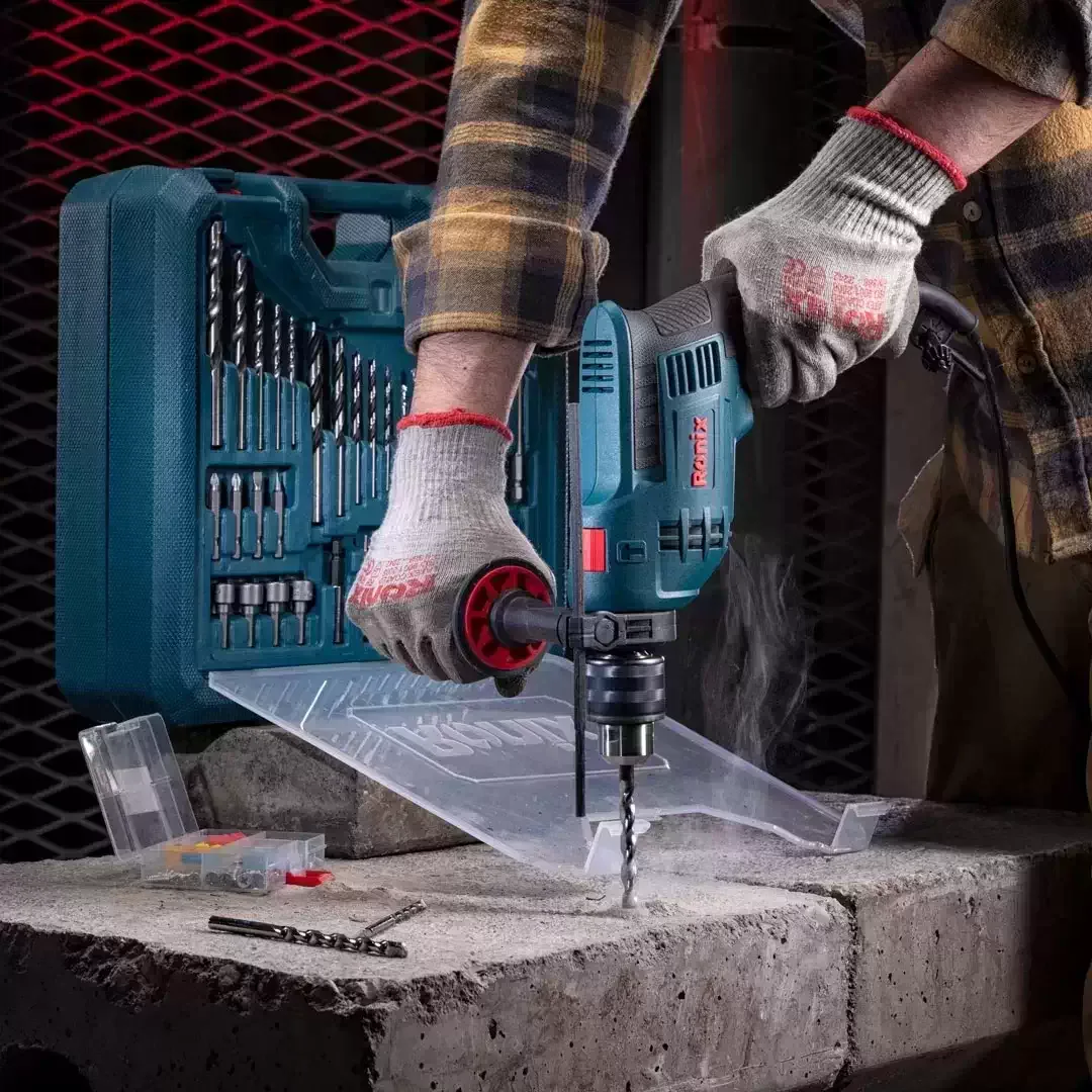 54Pcs Impact Drill Kit-750W-13mm