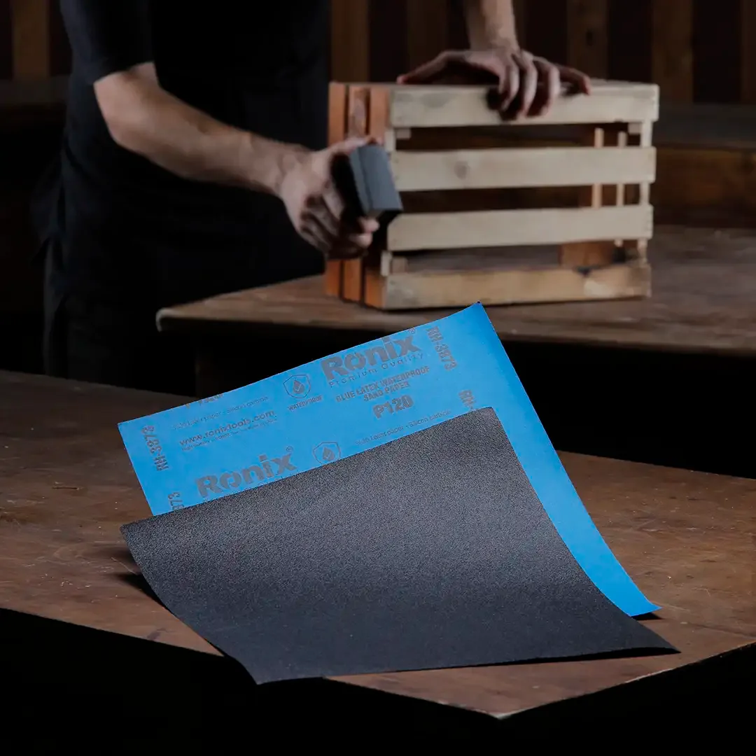 Blue Latex Waterproof Sand Paper P120