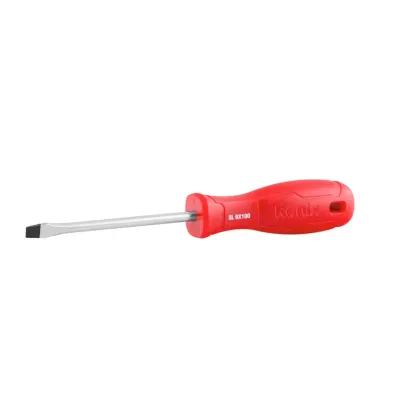 Plastic Handle Slotted Screwdriver 6x100mm-1color