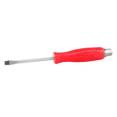 Plastic Handle Slotted Hammer Screwdriver 8x200mm