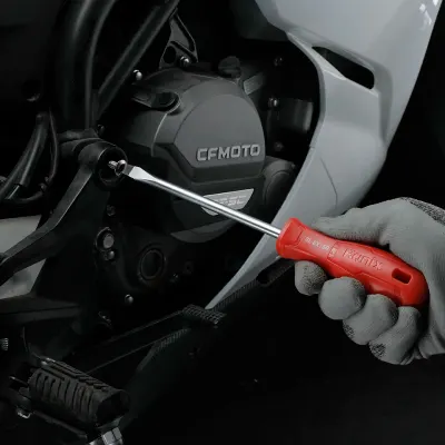 Plastic Handle Slotted Screwdriver 8x150mm-1color
