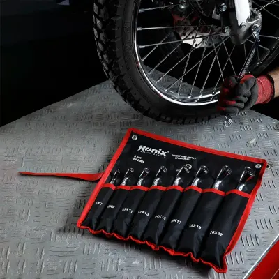 Double ring offset spanner set 8pcs