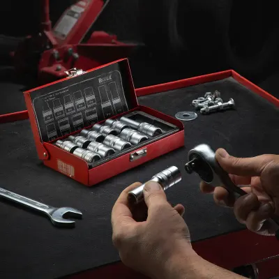 E Socket Set(11pcs)-1/2 inch