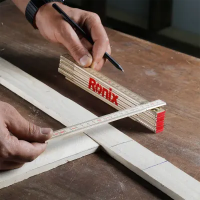 2M Wooden Folding Ruler