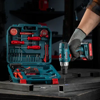14V Cordless drill driver set-33pcs-10mm-26N.m
