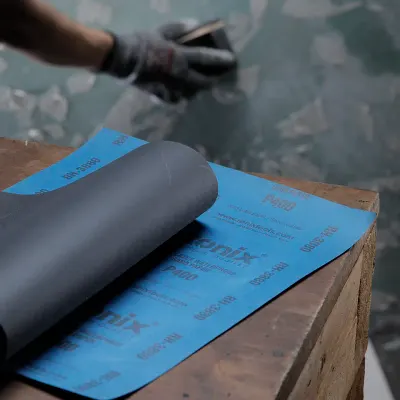 Blue Latex Waterproof Sand Paper P400